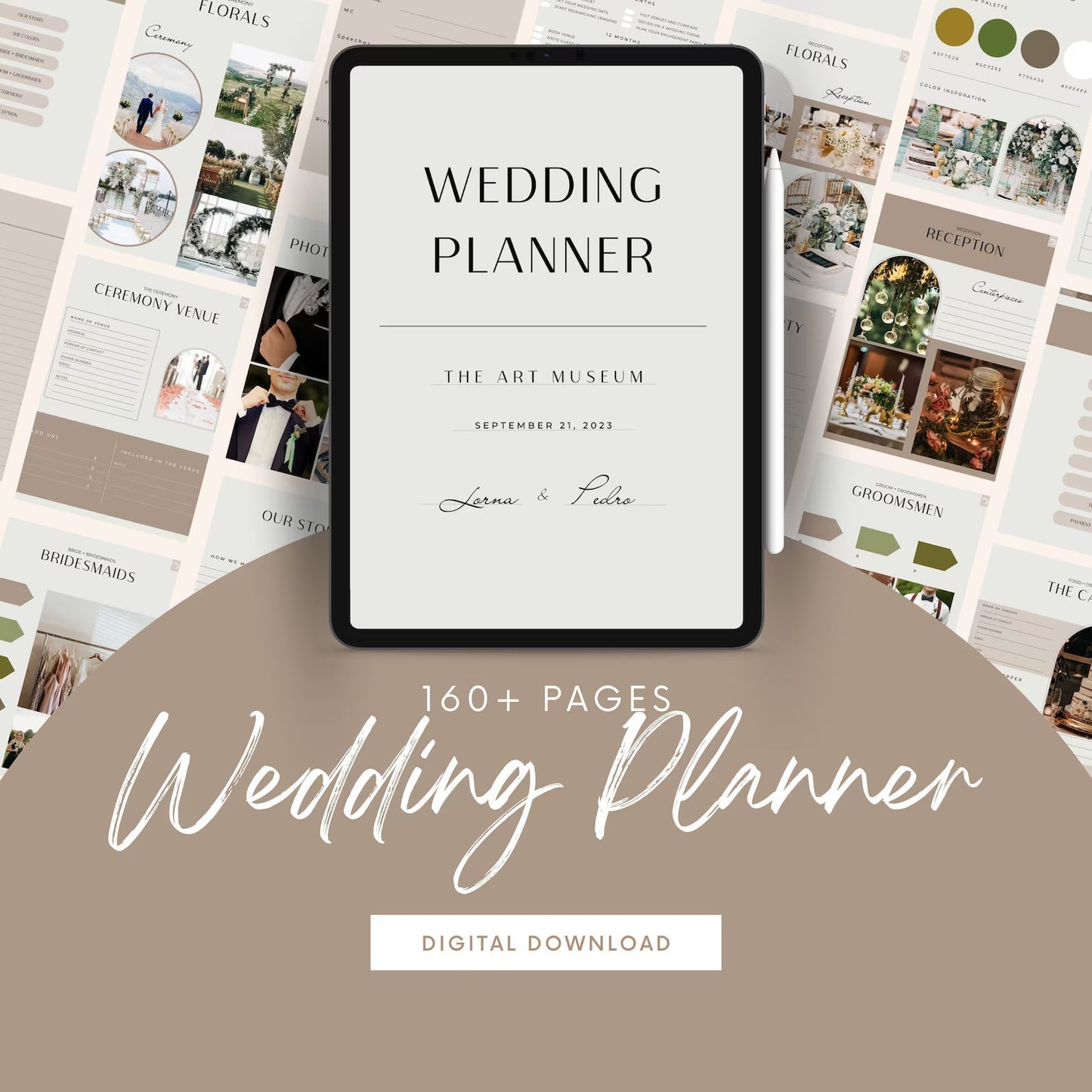 160+ Page Digital Wedding Planner